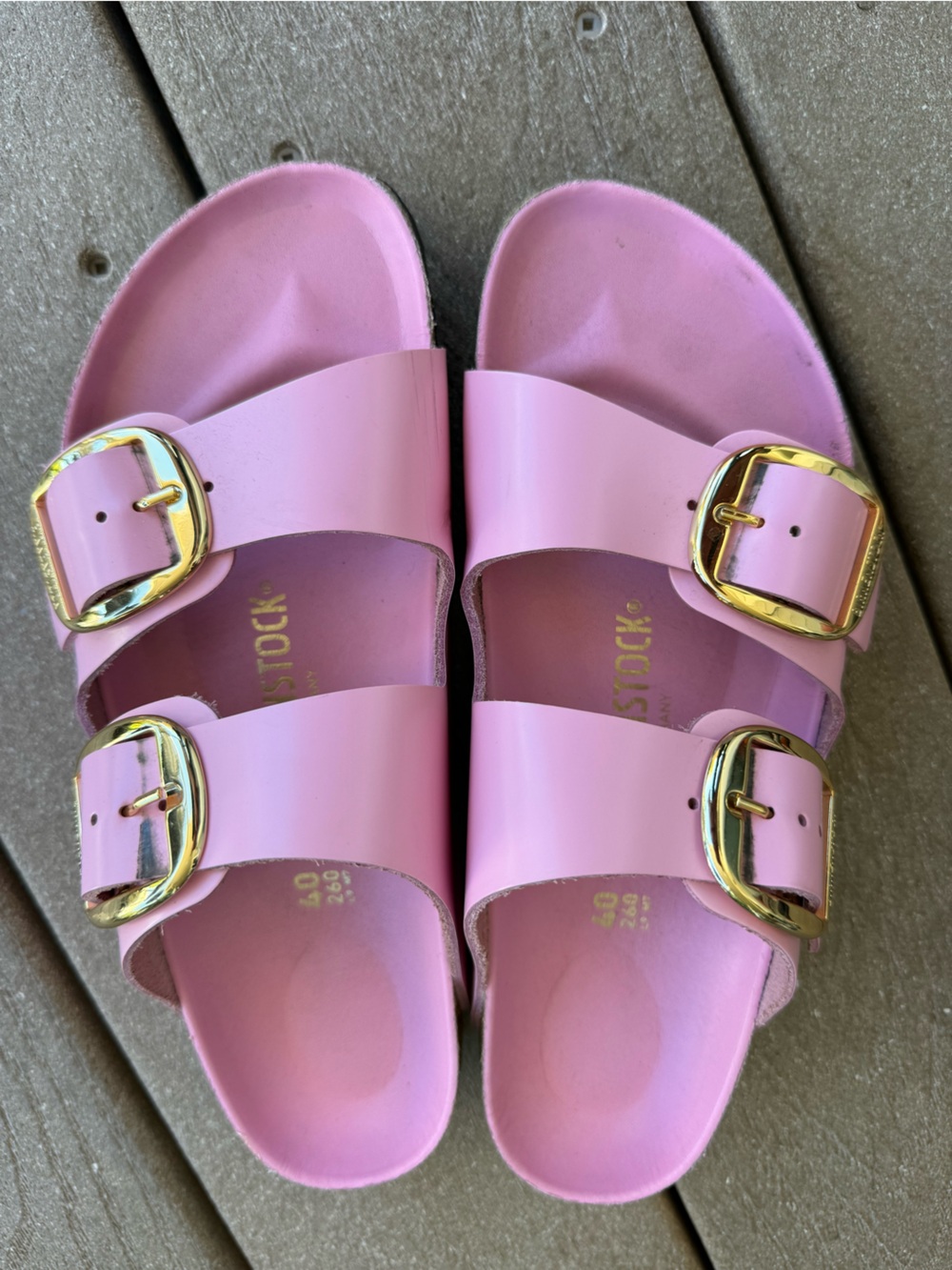 Birkenstock Arizona Big Buckle “high shine fondant pink” size 40 - Picture 7 of 13